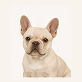Cremefarbene Französische Bulldogge