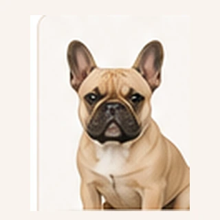 Beige oder falbfarbene Französische Bulldogge